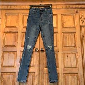 Girls Garage skinny light washed stretch jeans